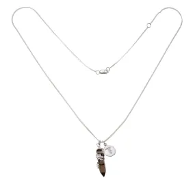 FLOWERING VINE NECKLACE - SMOKY QUARTZ - SILVER