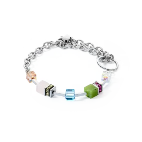 GeoCUBE® Iconic Boho bracelet silver-multicolour