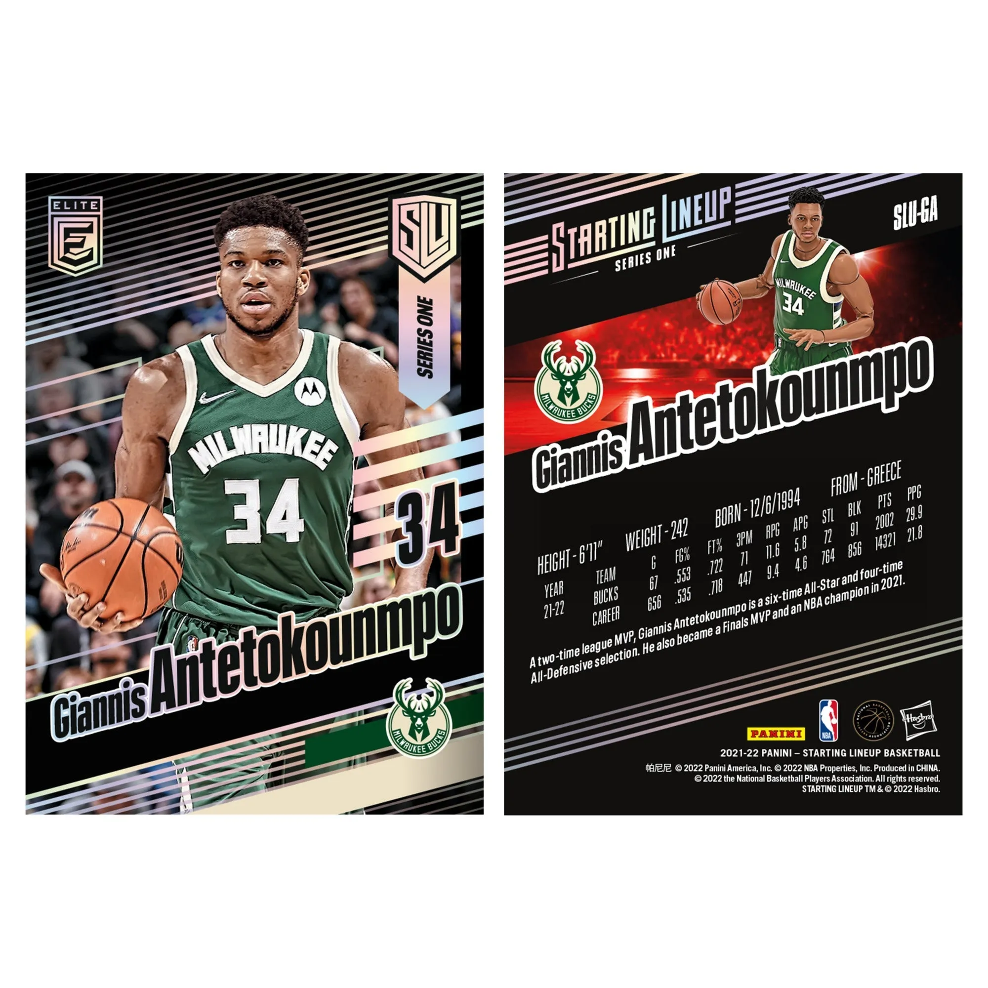 Hasbro Starting Lineup NBA Series 1 Giannis Antetokounmpo Figure