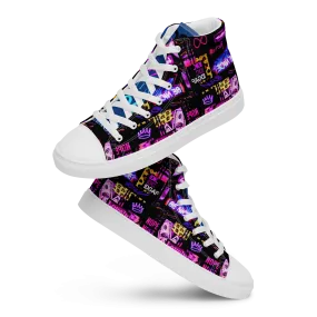 high top canvas shoes