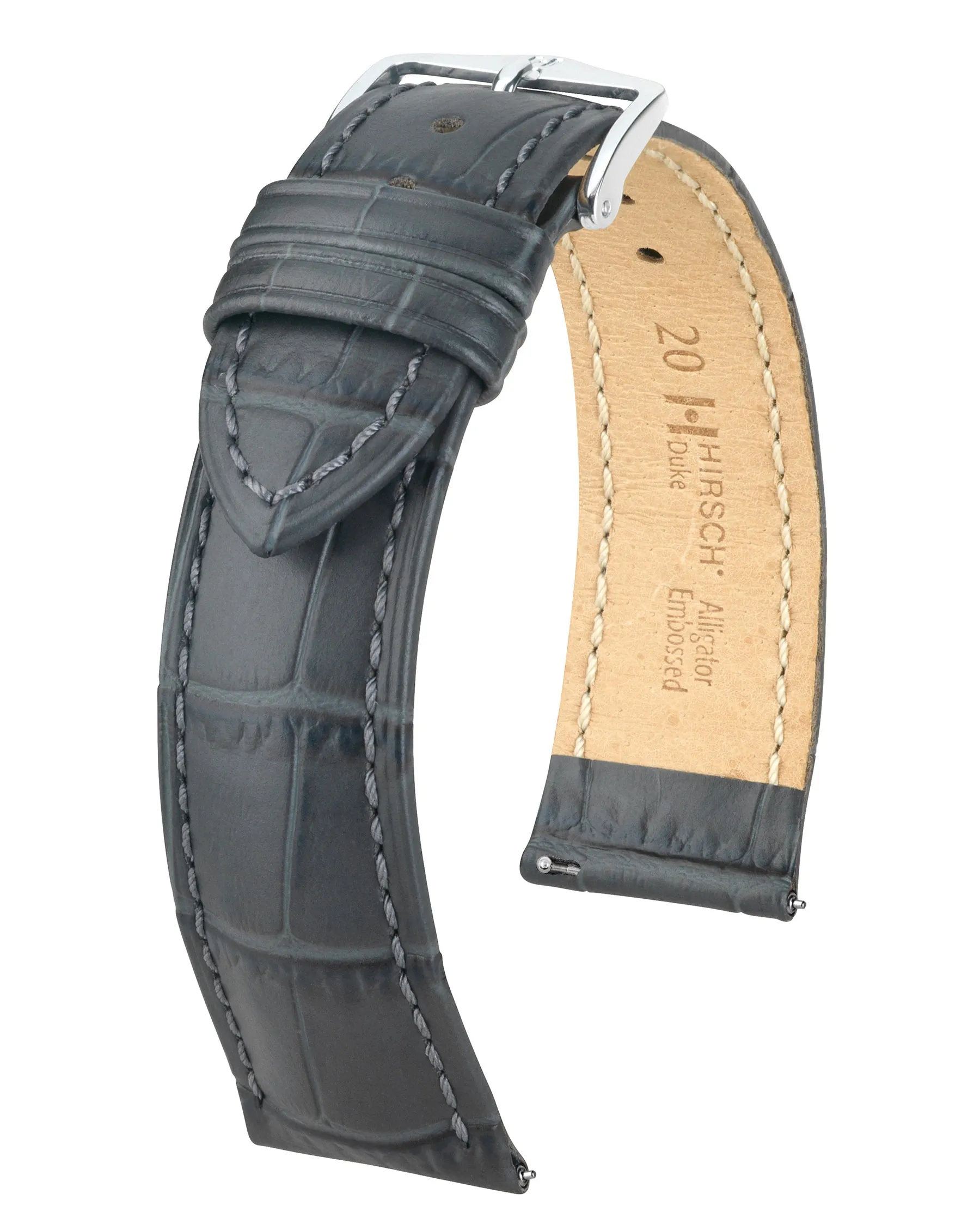 HIRSCH DUKE Alligator Embossed Calfskin Watch Strap  010 28