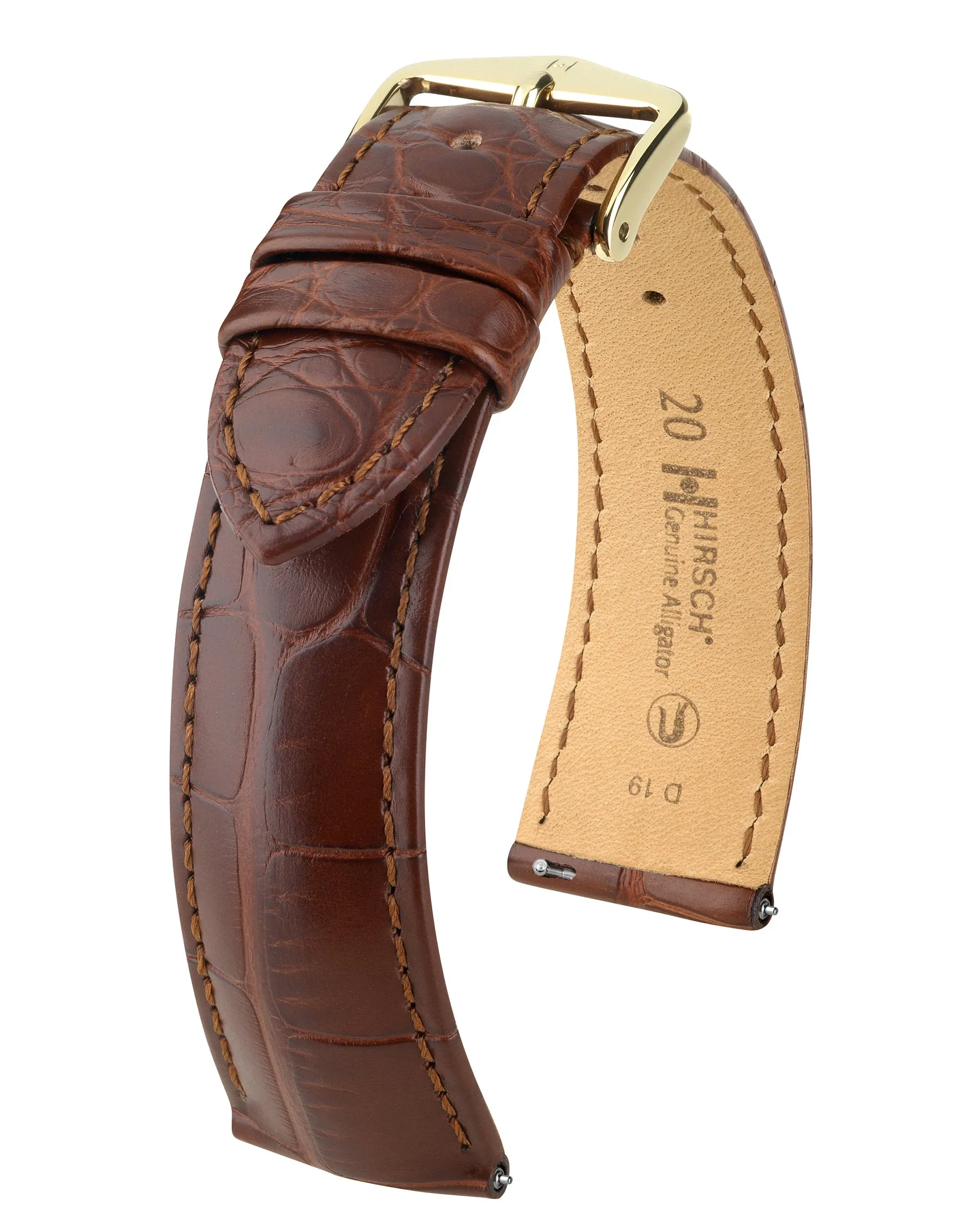 HIRSCH DUKE Alligator Embossed Calfskin Watch Strap  010 28