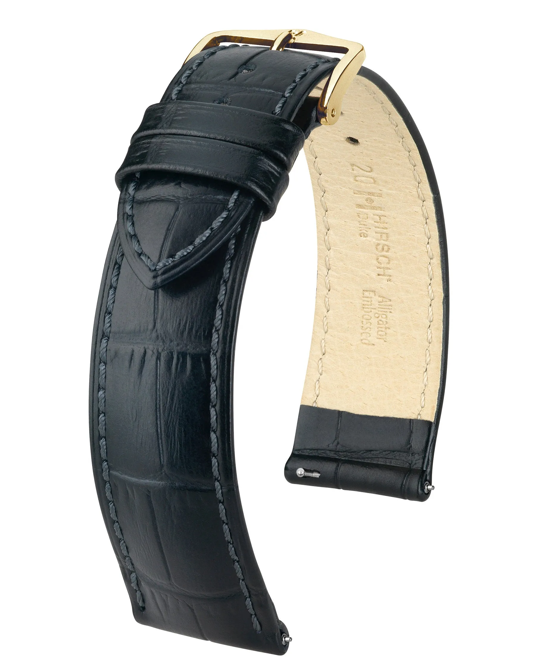 HIRSCH DUKE Alligator Embossed Calfskin Watch Strap  010 28