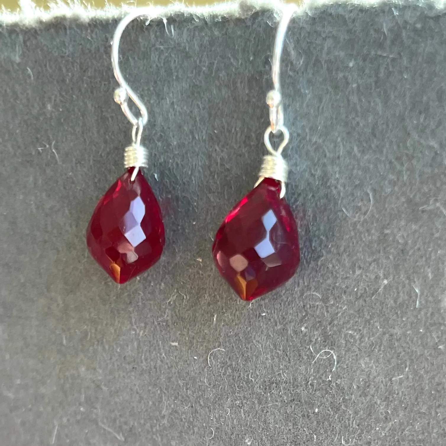 Just Perfect Red Dewdrop Danglers