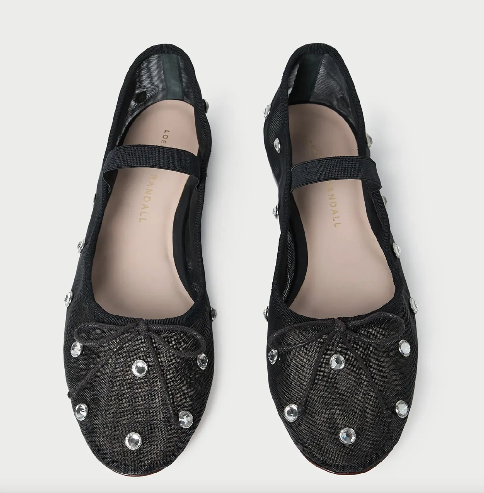 Leonie Black/Crystal Ballet Flat