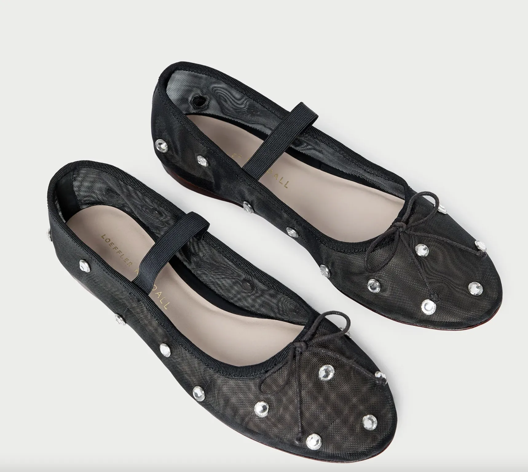 Leonie Black/Crystal Ballet Flat