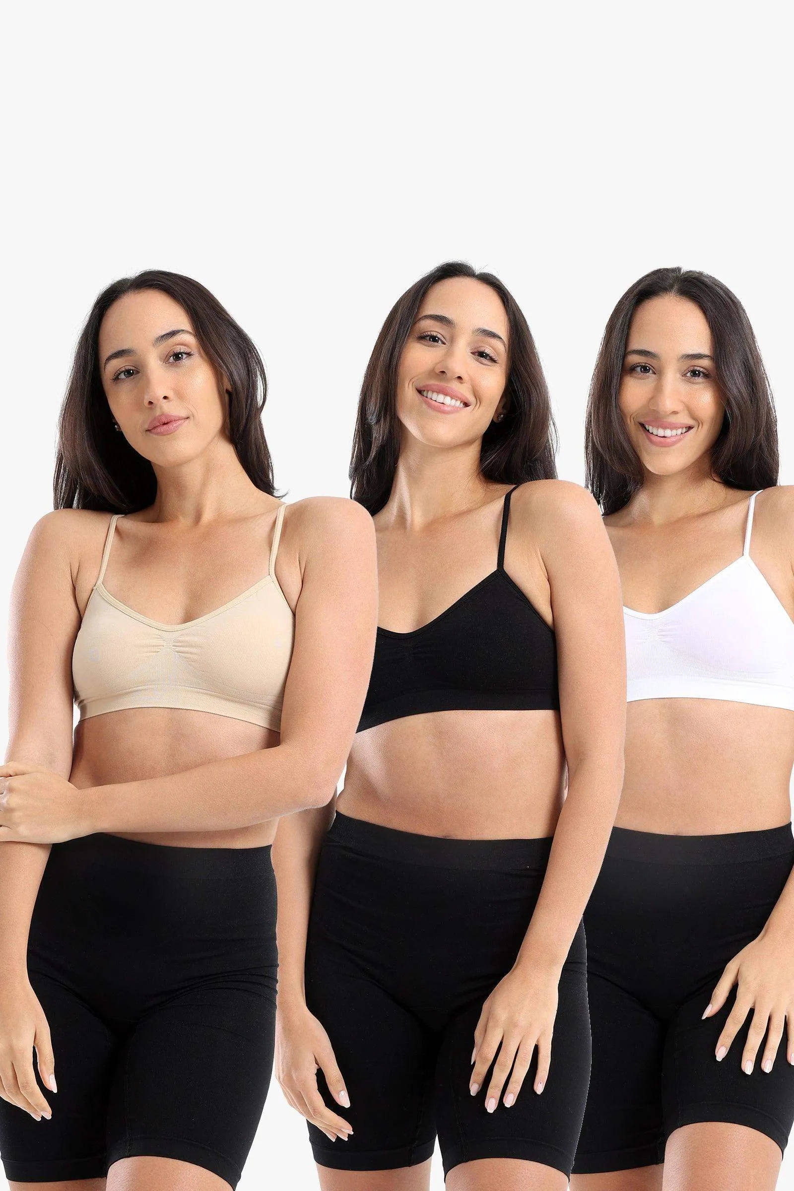 Microfiber Seamless Bralette - Pack of 3