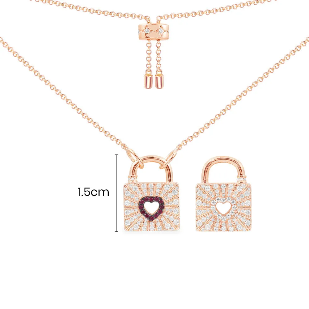 Mini Love Lock Adjustable Necklace