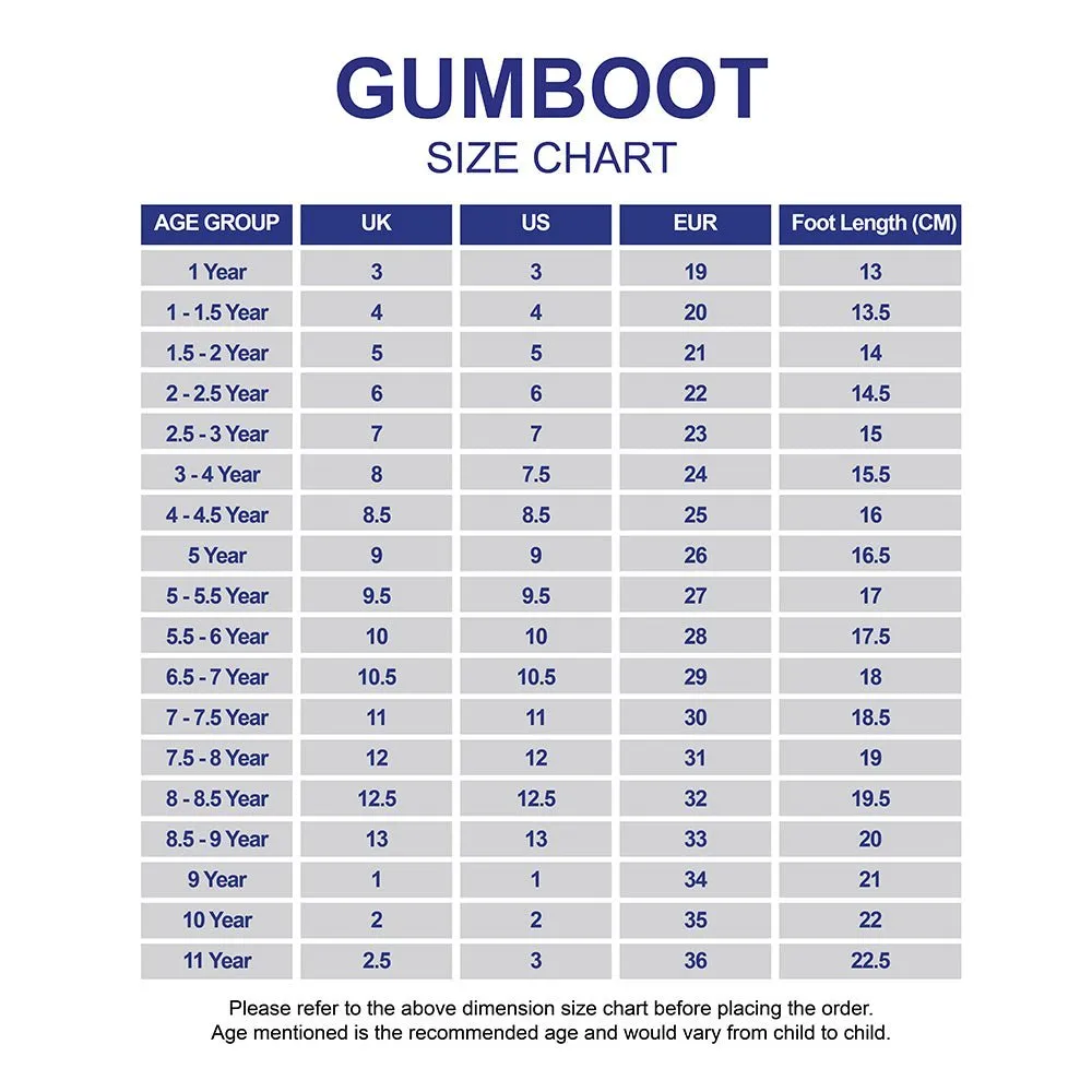 Mr. Richard Curve ,  Flexible Rubber Rain Gumboots for Toddlers and Kids