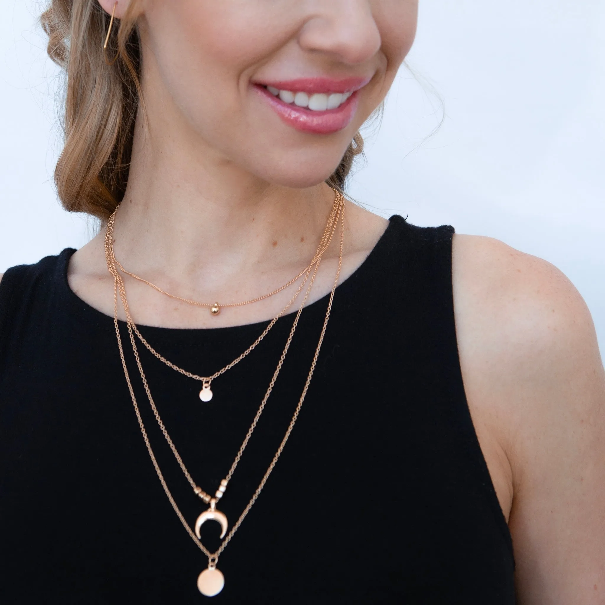 Multi-Layer Crescent Necklace