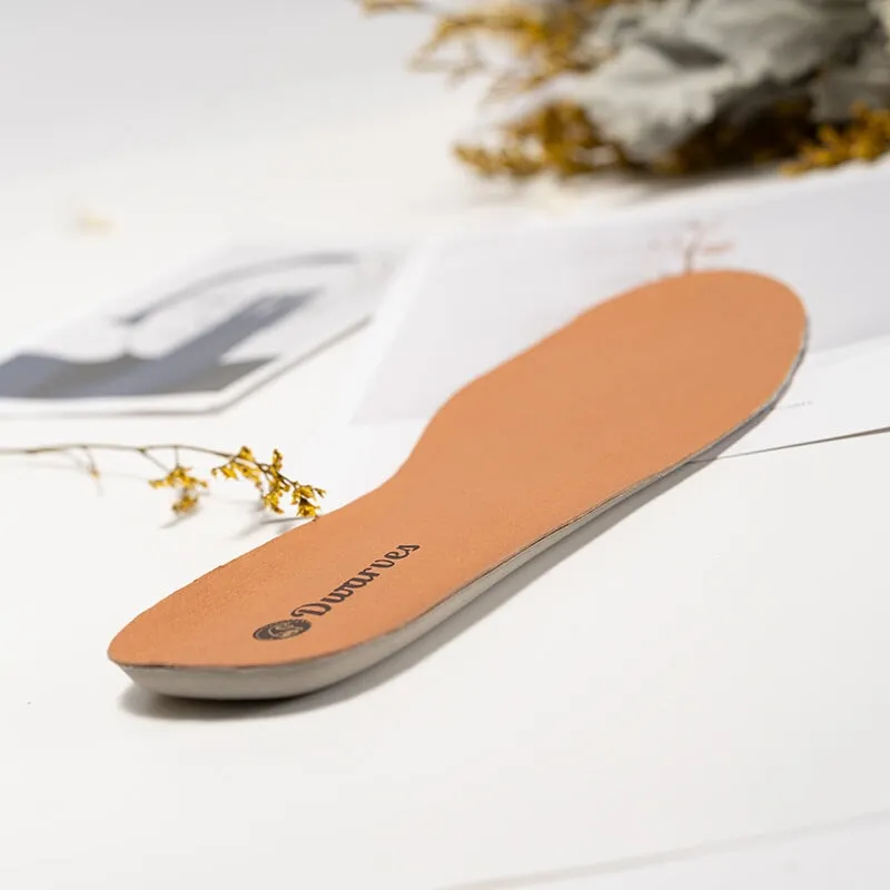 Naturally Tanned Genuine Leather Insoles with Massage Design