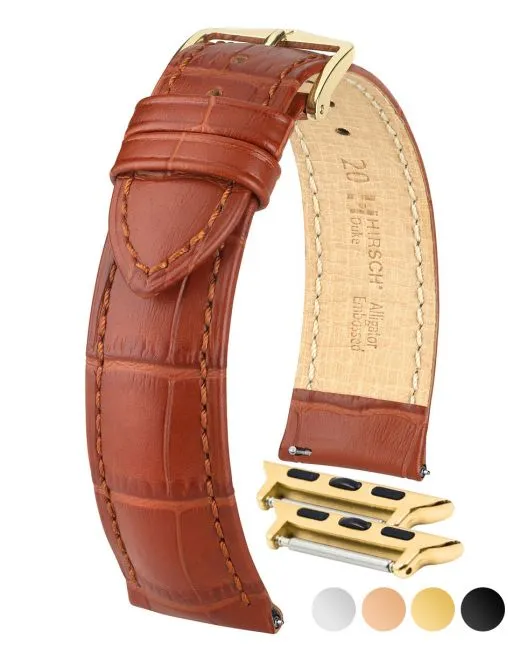 NQR HIRSCH DUKE Alligator Embossed Watch Strap  010 28 NQ