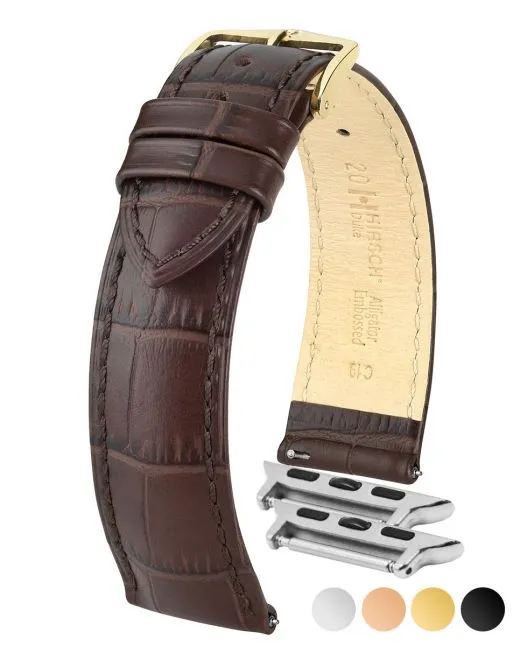 NQR HIRSCH DUKE Alligator Embossed Watch Strap  010 28 NQ