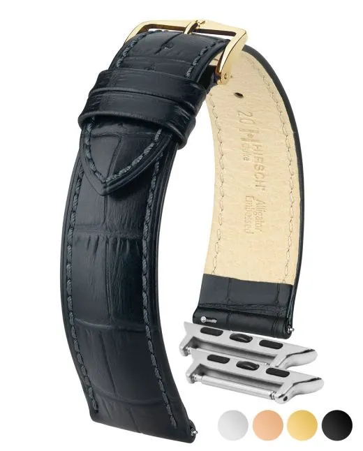 NQR HIRSCH DUKE Alligator Embossed Watch Strap  010 28 NQ