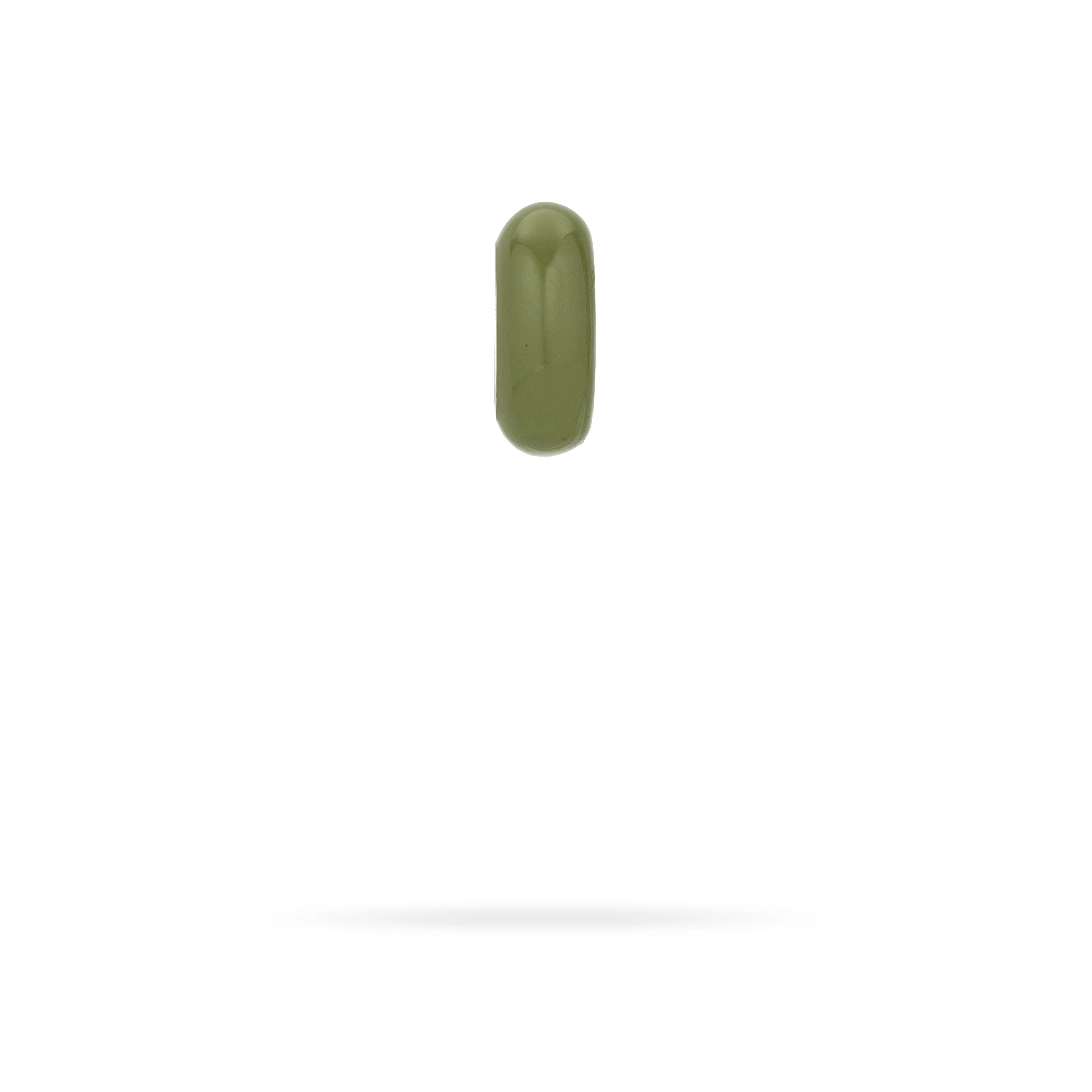 Olive Green Enamel Big Bead