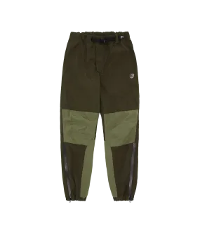 PANELLED SHELL TRACKPANTS - DARK GREEN