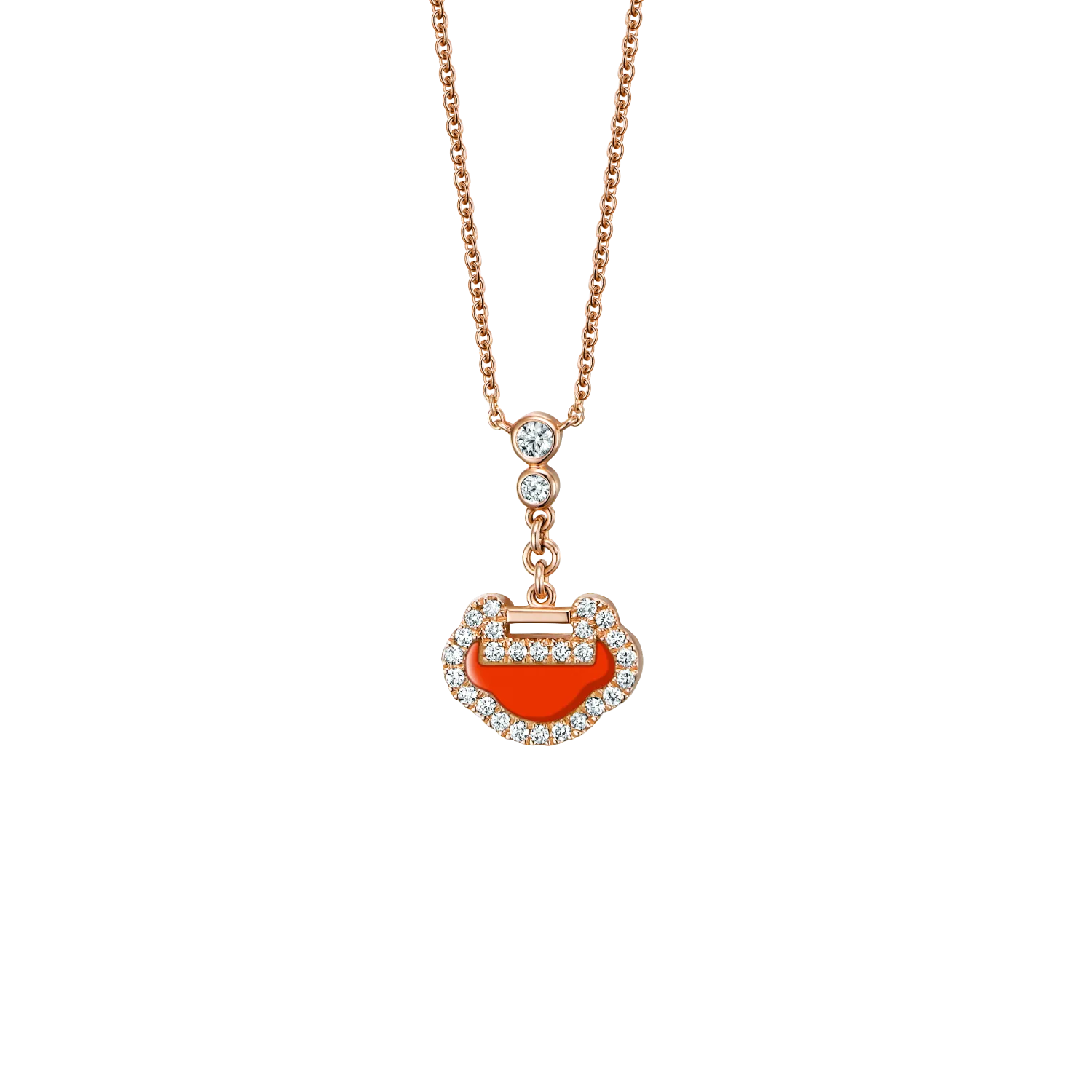 Petite Yu Yi Necklace Red Agate