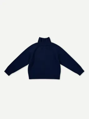 PLAIN FELTED JUMPER NAVY