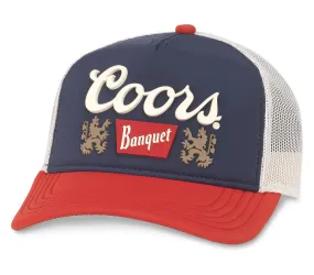 "Coors Banquet" Vintage Mesh Trucker Cap (Navy/Red)