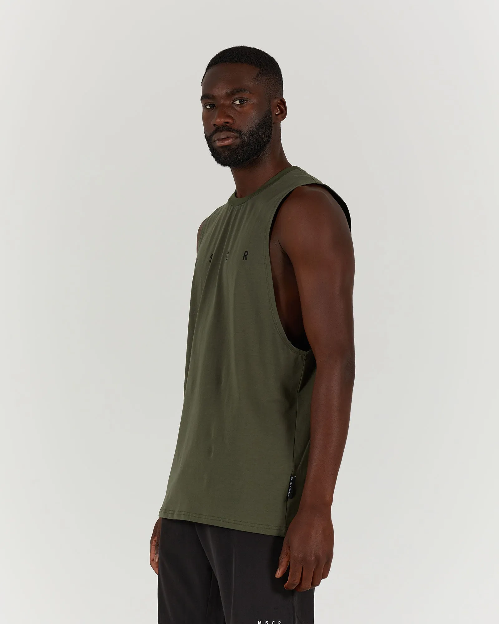 ROCKY MUSCLE TANK - KHAKI GREEN