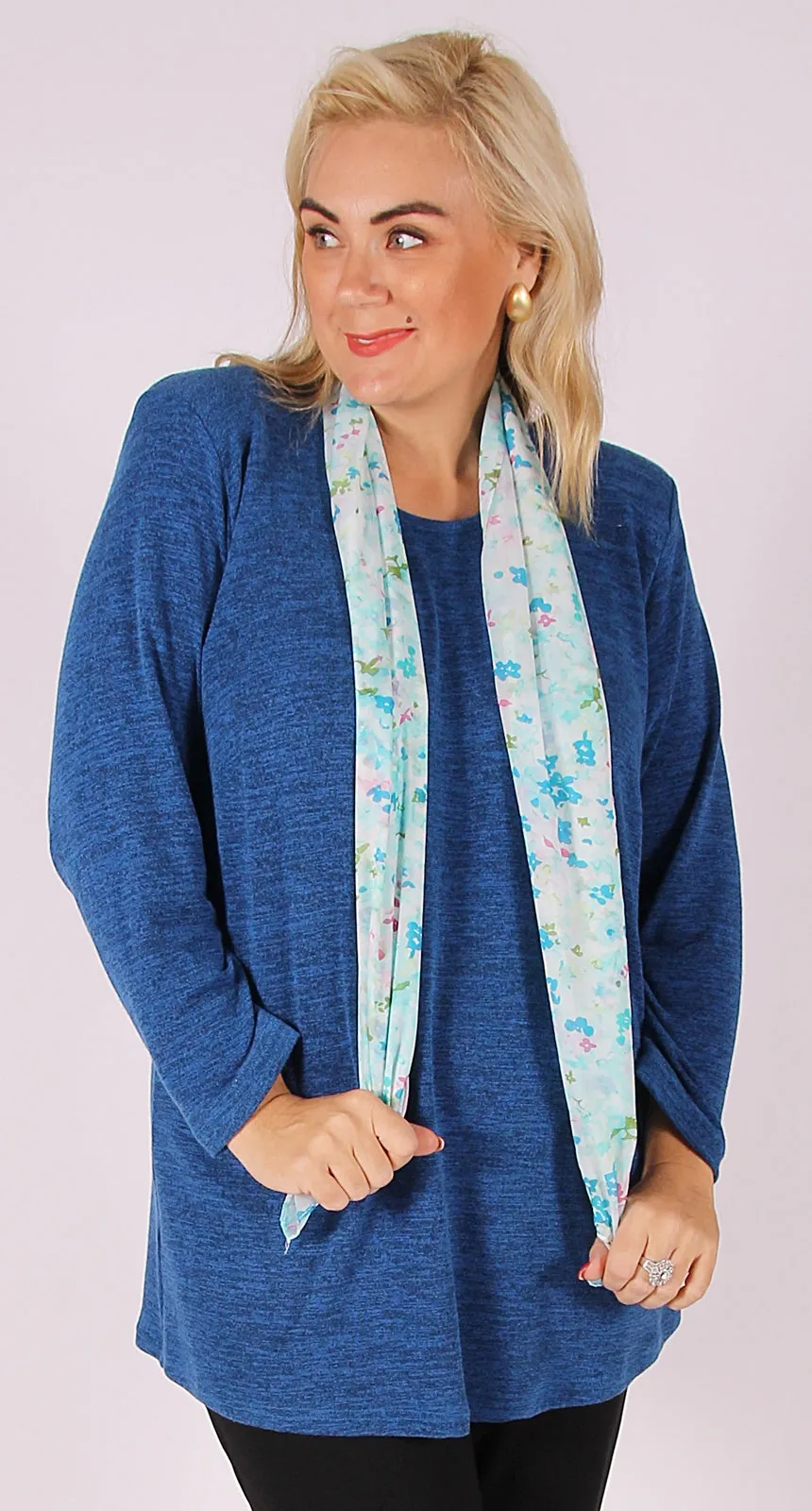 Silk Scarf Soft Blues