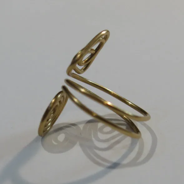 Spiral/Triangle Adjustable Wire Ring (click for colors)