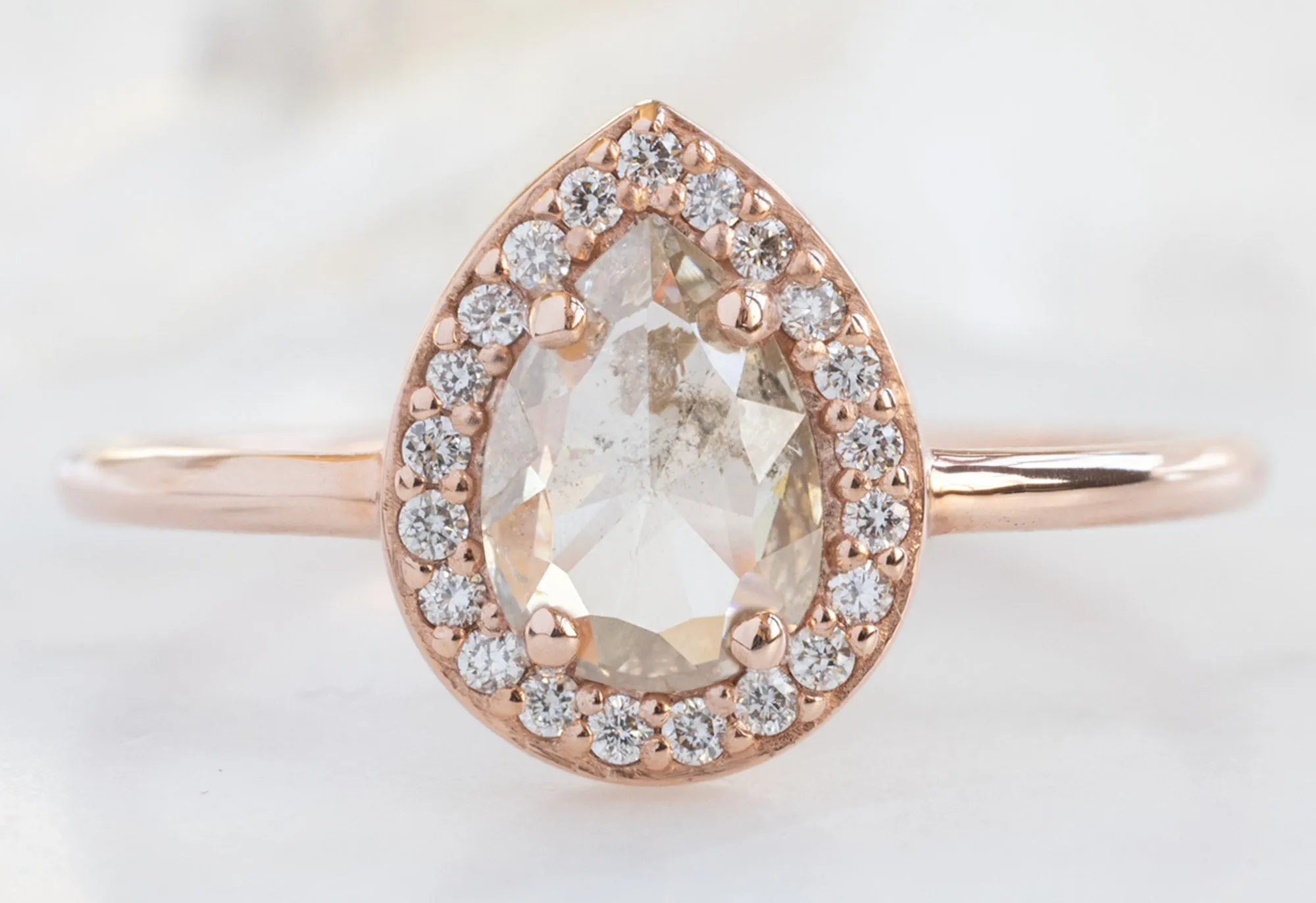 The Dahlia Ring with a .59ct Rose-Cut Champagne Diamond