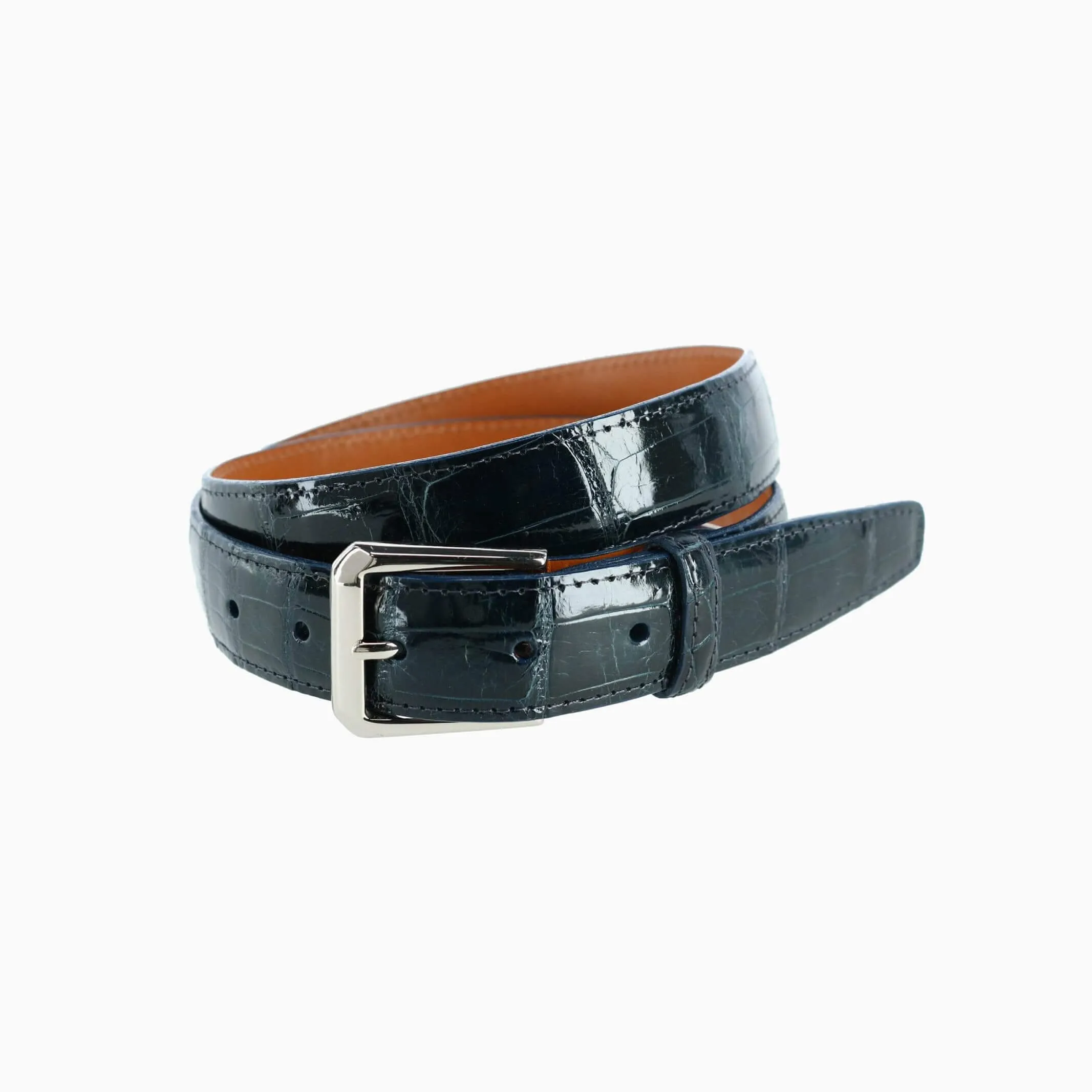 Trafalgar Genuine Glazed Alligator Belt