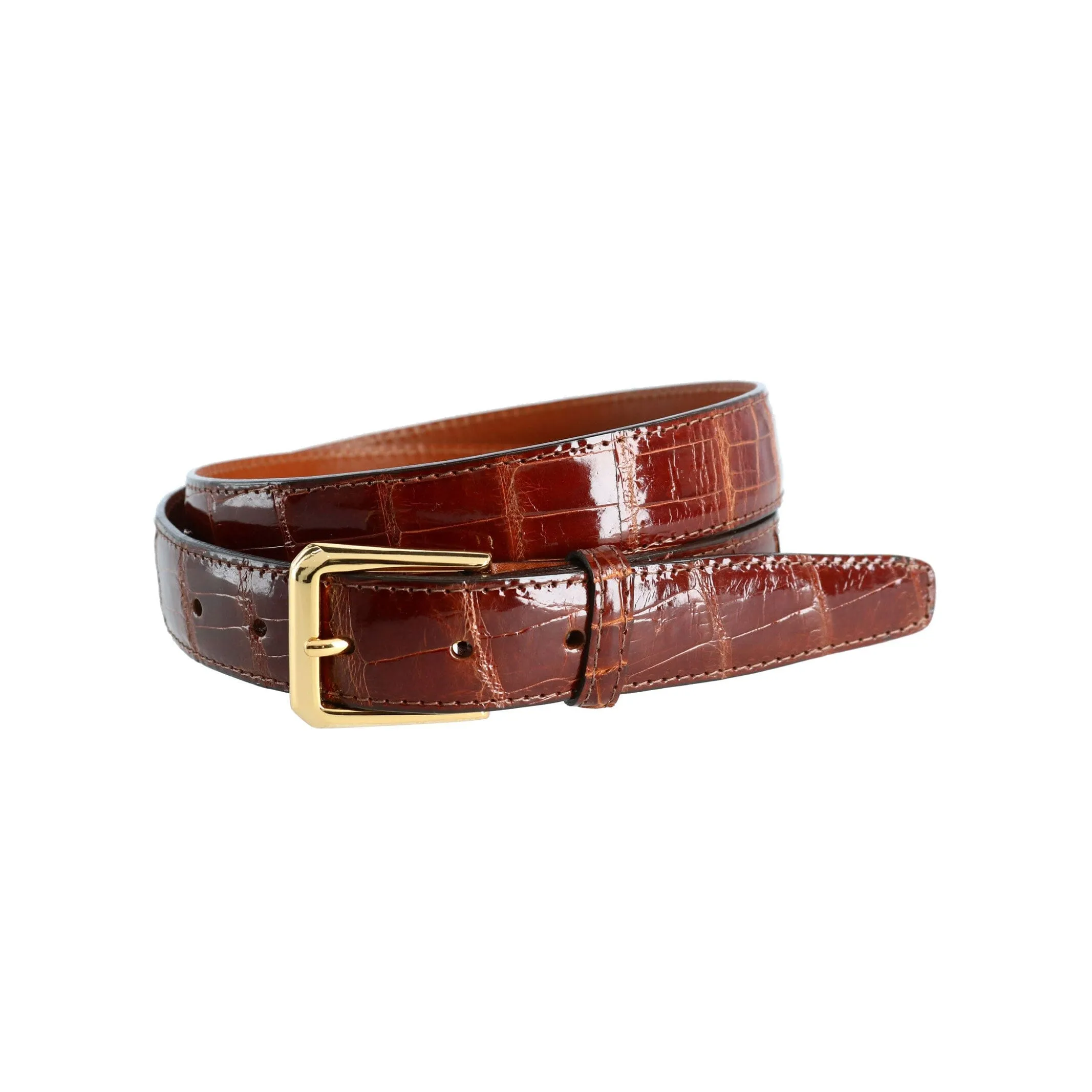 Trafalgar Genuine Glazed Alligator Belt