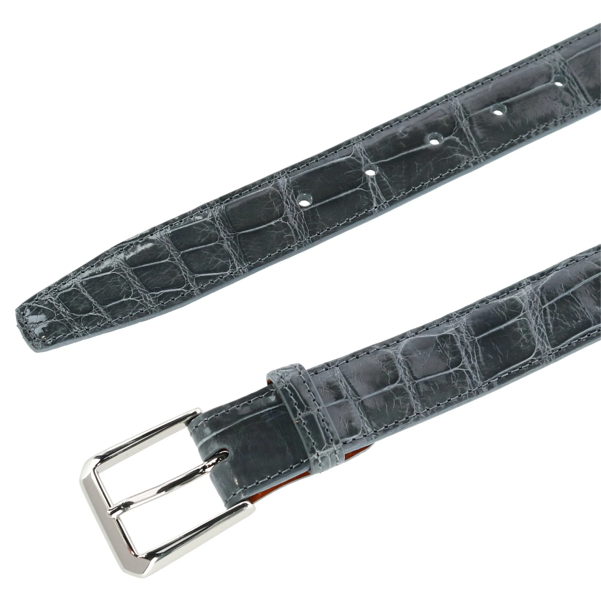 Trafalgar Genuine Glazed Alligator Belt