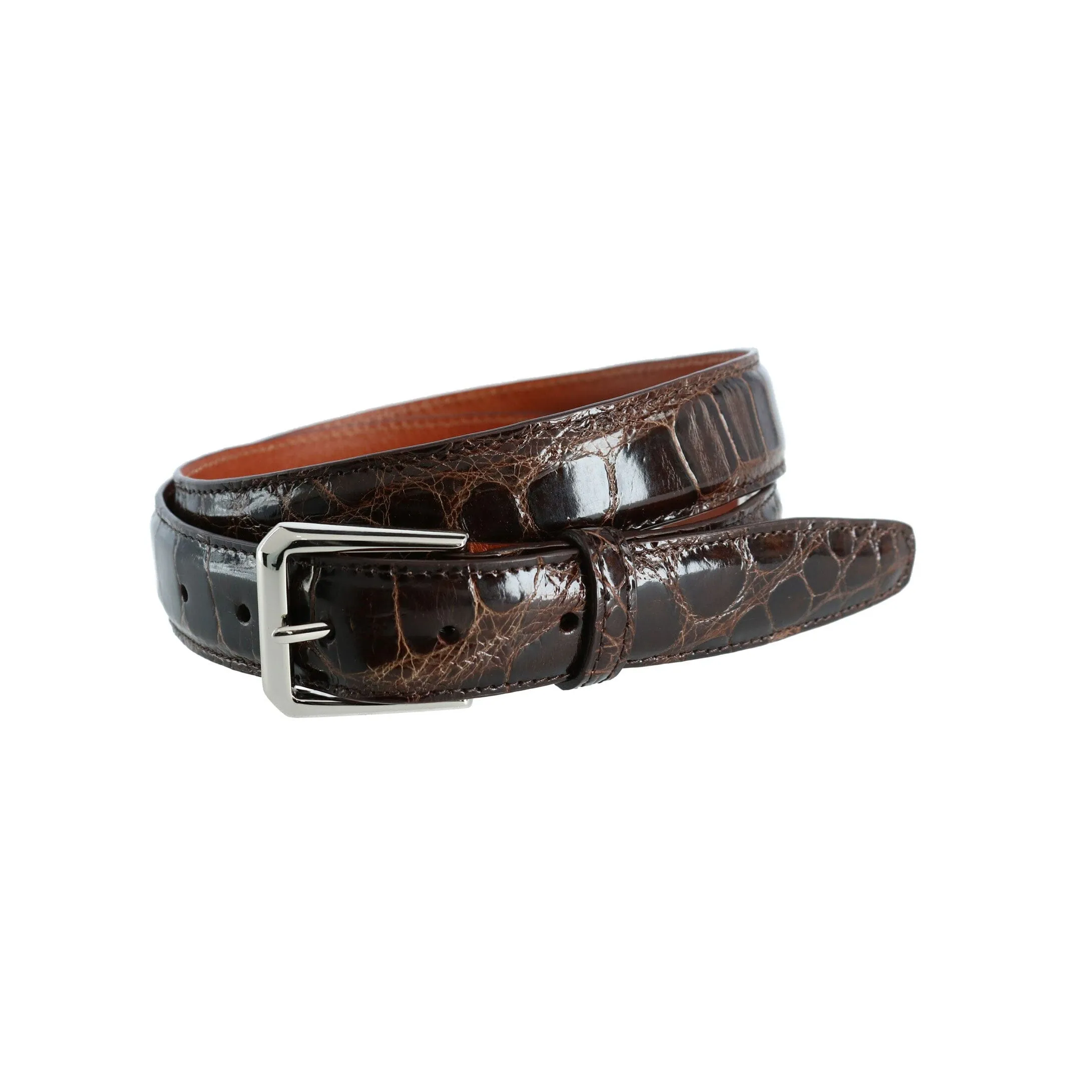 Trafalgar Genuine Glazed Alligator Belt