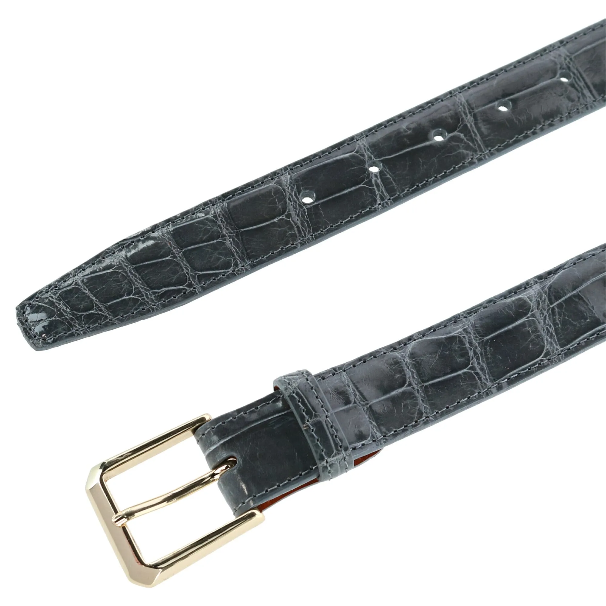 Trafalgar Genuine Glazed Alligator Belt