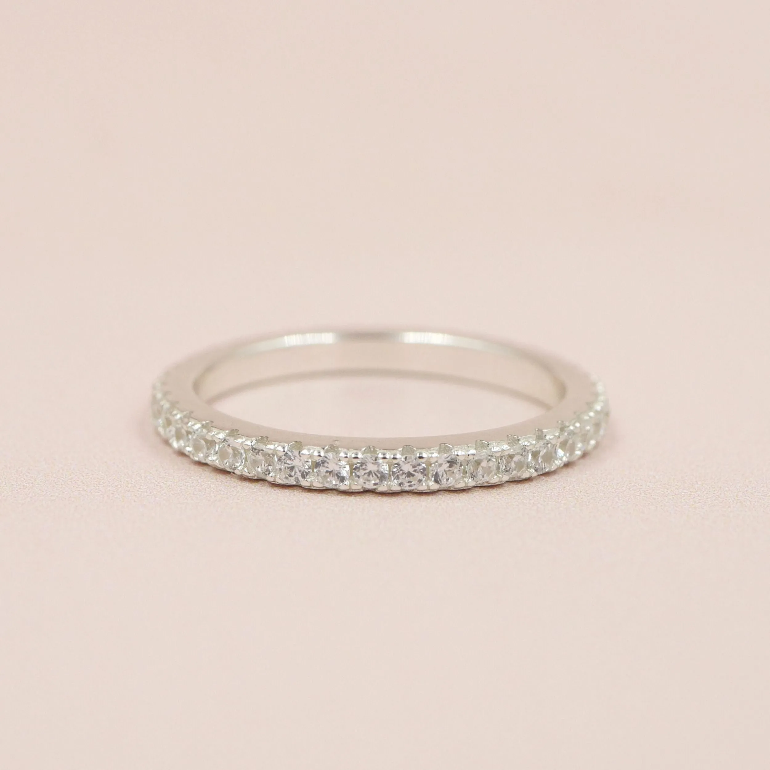 White Crystal Pave Band