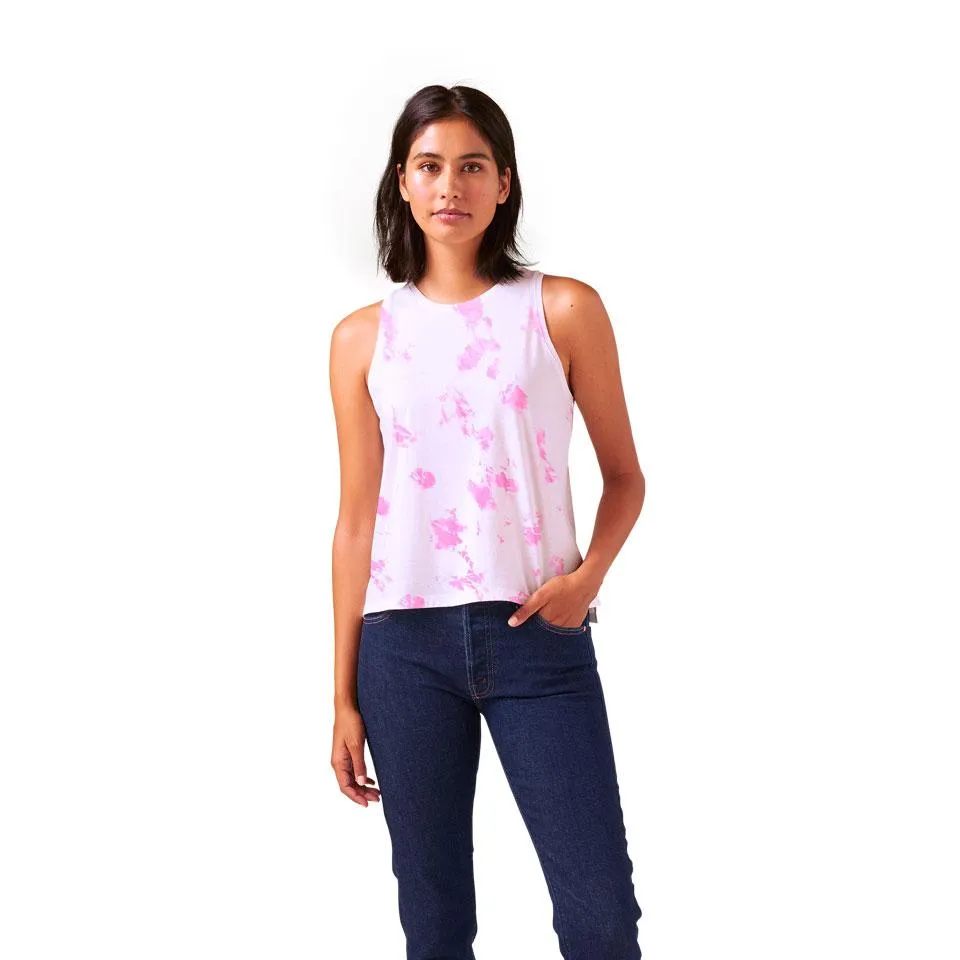 Women's Pima Cotton Tie Dye Crew Neck Tank