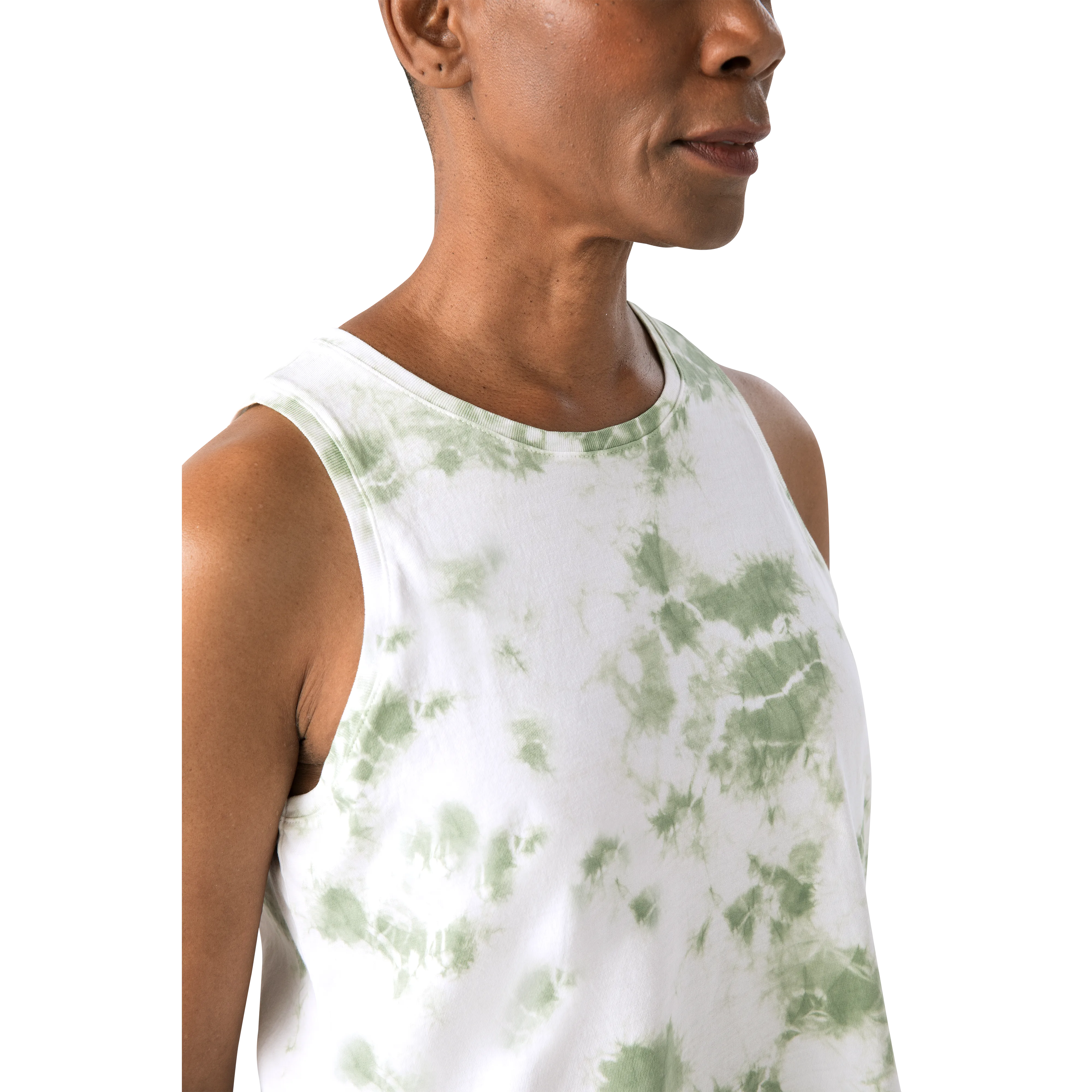 Women's Pima Cotton Tie Dye Crew Neck Tank